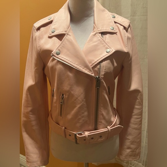 Levi's Jackets & Blazers - NEW | Levi’s | Women's Pale Pink Leather Jacket Coat Moto Size Small